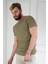 Basic Slim Fit Haki Erkek T-Shirt Xxl 2