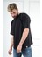 Oversized Siyah Erkek T-Shirt S 2