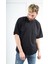 Oversized Siyah Erkek T-Shirt S 3
