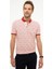 Erkek Kiremit Slim Fit Desenli Polo Yaka Tişört 50200308-VR031 1