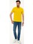 Erkek Sarı Slim Fit Polo Yaka Basic Tişört 50218589-VR043 4