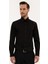 Erkek Siyah Slim Fit Smokin Gömlek 50222994-VR046 1