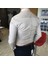 İtalyan Stil Slim Fit Dik Yaka Saten Erkek Gömlek Bej T4751 3