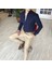 İtalyan Stil Slim Fit Dik Yaka Saten Erkek Gömlek Koyu Lacivert T4740 2