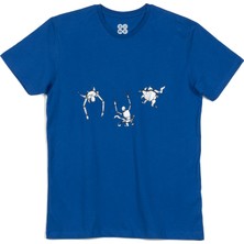 Mumu Kukla 2 - Semih Aytekin Tasarımı Mavi Erkek T-Shirt