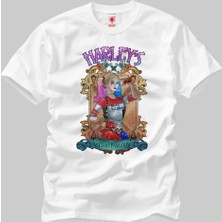 Crazy Suicide Squad Harleys Tattoo Parlour Erkek T-Shirt