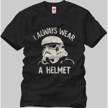 Crazy Star Wars I Always Wear Helmet Erkek T-Shirt
