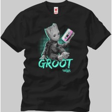 Crazy Guardians Of The Galaxy Groots Mixtape Erkek T-Shirt