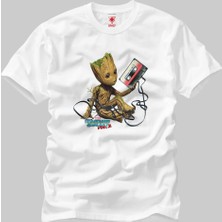 Crazy Guardians Of The Galaxy Vol 2 Groot With Tape Erkek T-Shirt