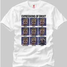 Crazy Expressions Of Groot Erkek T-Shirt