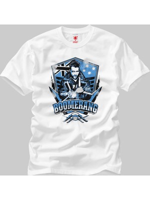 Crazy Suicide Squad Boomerang Badge Erkek T-Shirt