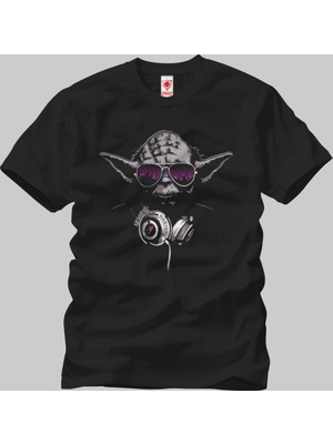 Crazy Star Wars Yoda DJ Erkek T-Shirt