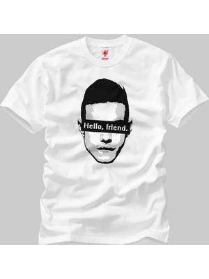 Crazy Mr. Robot Eliot Hello Friend Erkek T-Shirt