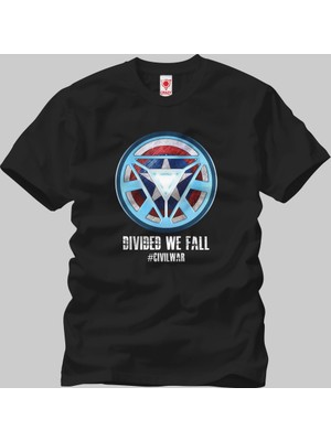 Crazy Civil War Divided We Fall Erkek T-Shirt
