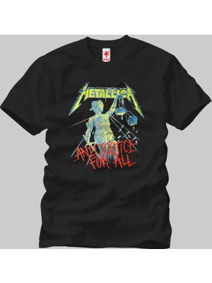 Crazy Metallica And Justice For All Erkek T-Shirt