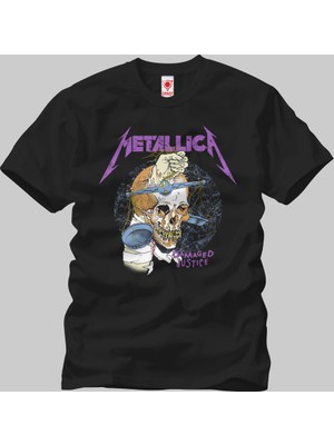 Crazy Metallica Damaged Justice Erkek T-Shirt