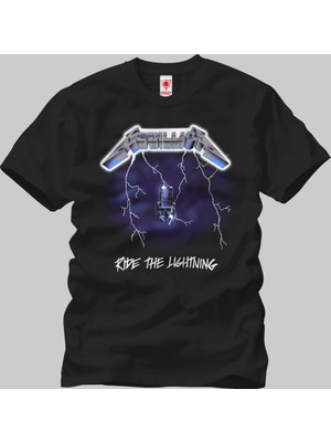 Crazy Metallica Ride The Lightning Erkek T-Shirt