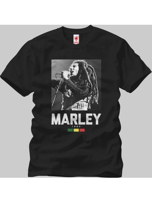 Crazy Bob Marley Corcert Caption Erkek T-Shirt