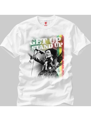Crazy Bob Marley Get Up Spray Erkek T-Shirt