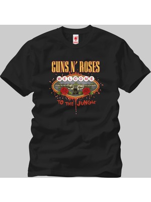 Crazy Guns N Roses Wellcome To The Jungle Erkek T-Shirt