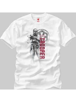 Crazy Star Wars Rogue One Death Trooper Sketch Erkek T-Shirt