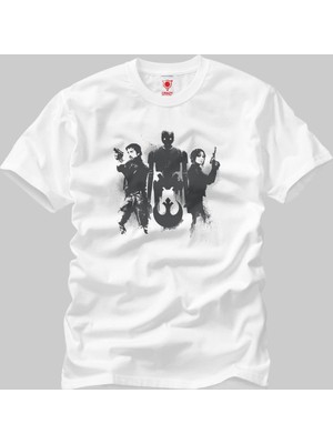 Crazy Star Wars Rogue One Rebel Trio Erkek T-Shirt