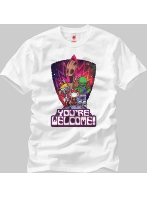 Crazy Guardians Of The Galaxy Groot Star Lord Rocket Rac Erkek T-Shirt