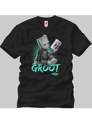 Crazy Guardians Of The Galaxy Groots Mixtape Erkek T-Shirt