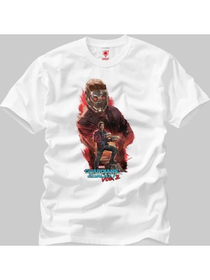 Crazy Guardians Of The Galaxy Vol 2 Star Lord Collage Erkek T-Shirt
