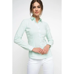 Kadın Uzun Kol Basic Gömlek Turkuaz