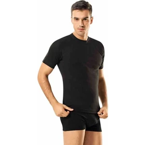 Sıfır Yaka Ribana Erkek Fanila - 114-Siyah