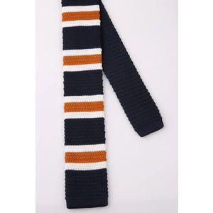 La Pescara Lacivert Çizgili Örgü Kravat 8152