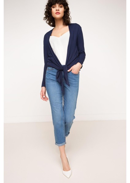 Kadın Önden Bağlamalı Hırka Lacivert fiyatları