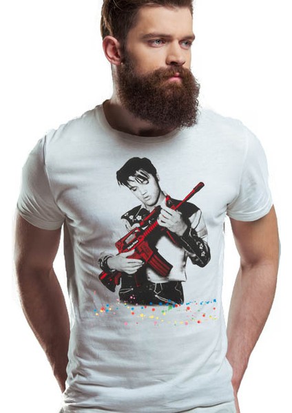 Warfare Elvis Erkek Tshirt