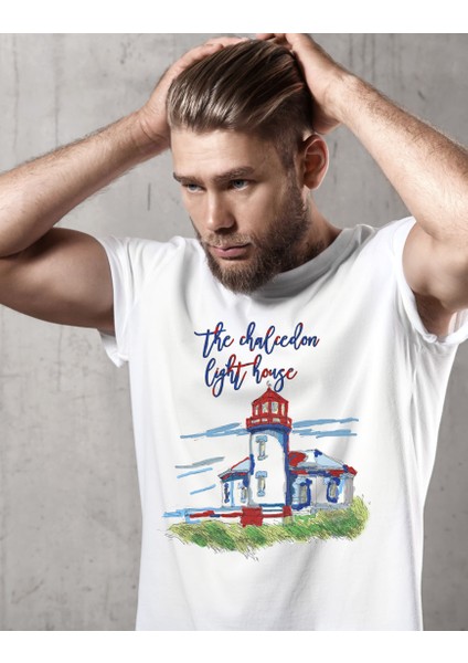 Paint Light House Erkek Tshirt