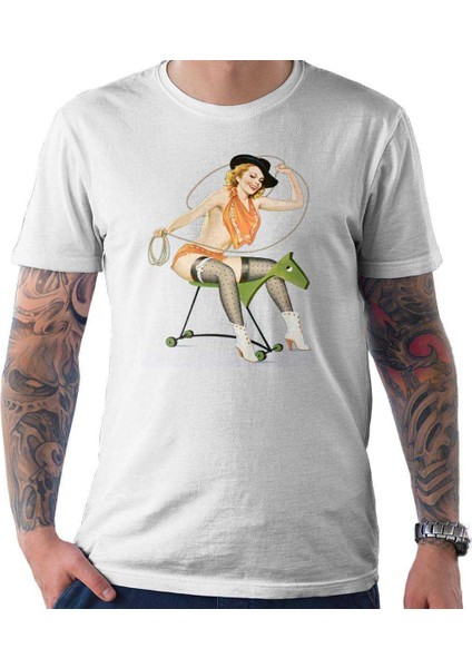 Pin Up Girl Tişört Erkek Tshirt