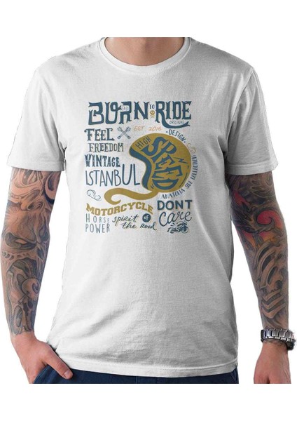 Born to Ride Erkek Tshirt