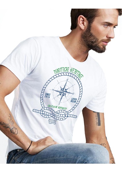 Nautical Heritage Ocean Sprit Erkek Tshirt