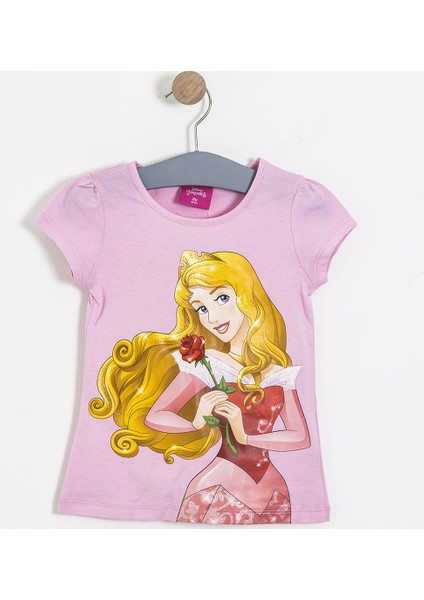 Lisanslı Disney Princess Kısa Kol T-Shirt Pembe