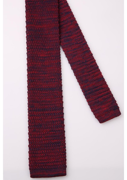 Bordo Kırçıllı Örgü Kravat 8151