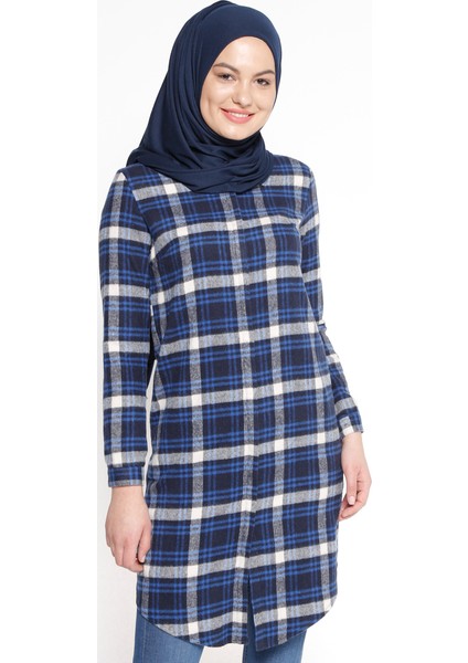 Gizli Düğmeli Tunik - Lacivert