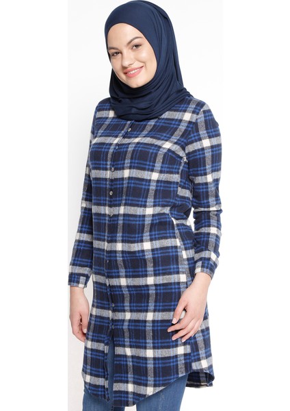 Gizli Düğmeli Tunik - Lacivert fiyatları
