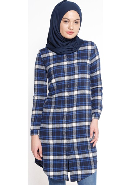 Gizli Düğmeli Tunik - Lacivert modelleri