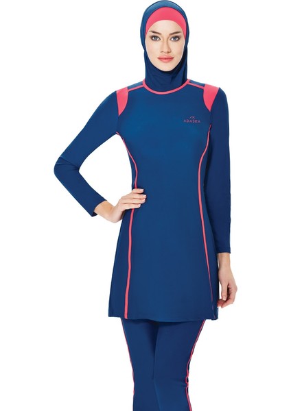 Adasea Tam Kapalı Mayo 4024-17 Açık Lacivert