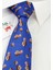 Mavi Çiçek Desenli Slim Kravat 5891 1