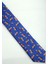 Mavi Çiçek Desenli Slim Kravat 5891 2