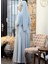 Nur Abiye Elbise - Mavi - Som Fashion 3