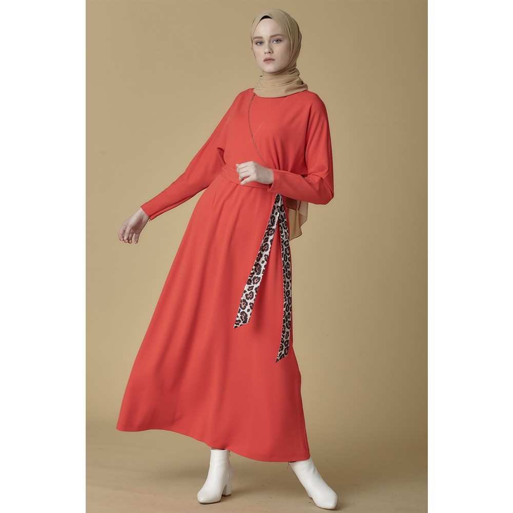 Armine Kemer Detaylı Kadın Günlük Elbise Coral 9K9829 Fiyatı