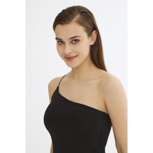 Penti Siyah One Shoulder Atlet S