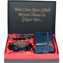 HKY Erkek Deri Cüzdan & Mekanizmalı Kartlık ve Kemer Seti